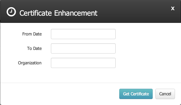 Customize service certificate Customize service certificate