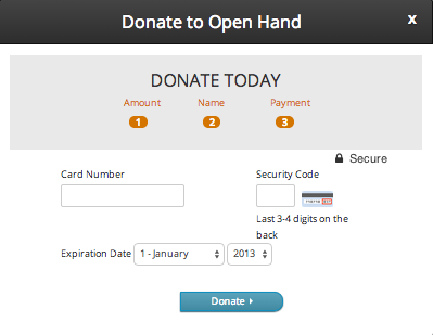 Making a donation: step 3 Making a donation: step 3