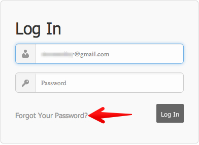 Step one: Forgot your password Step one: Forgot your password