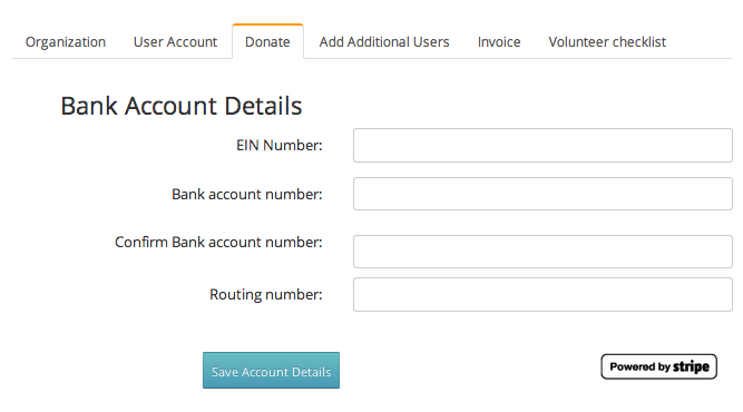 Adding your bank account to VolunteerMark Adding your bank account to VolunteerMark